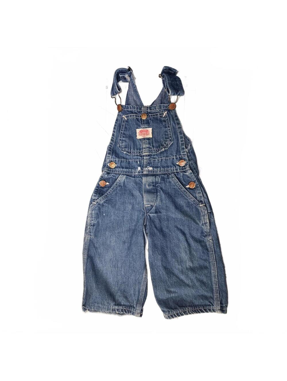 Vintage Round House Denim Overalls for Kids